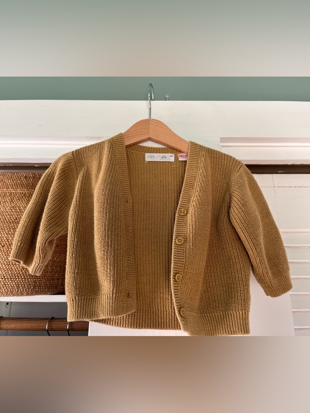 Zara Mustard Knit Cardigan